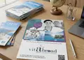 Δημιουργικός flyer με ζωντανά χρώματα και μοντέρνα διάταξη για επαγγελματική προώθηση προϊόντων και υπηρεσιών.