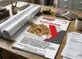 Ελκυστικό flyer για προώθηση επιχειρήσεων με ζωντανά χρώματα και γραφικά, ιδανικό για προσφορές και ενημερώσεις.