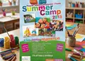 Flyer εκτυπώσεων με έντονα μπλε και κίτρινα χρώματα, δυναμικό σχέδιο και καθαρή γραμματοσειρά για προωθητικές ενέργειες.