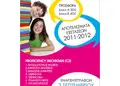Flyer προώθησης με έντονα κίτρινα και μπλε χρώματα, δημιουργικό σχέδιο και ευανάγνωστο κείμενο.