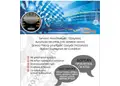 Flyer εκτυπώσεων με έντονα κόκκινα και κίτρινα χρώματα, σύγχρονες γραμματοσειρές και επαγγελματικά γραφικά.