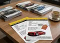 Flyer εκτυπώσεων με έντονα κόκκινα και κίτρινα χρώματα, σύγχρονες γραμματοσειρές και επαγγελματικά γραφικά.