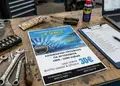 Δημιουργικό flyer για προώθηση με φωτεινό κίτρινο και σκούρο μπλε χρώματα, καθαρή διάταξη και σύγχρονες γραμματοσειρές.