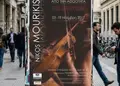 Αφίσα προώθησης με έντονα χρώματα και μοντέρνα γραμματοσειρά, ιδανική για εξωτερική χρήση και διαφημίσεις.