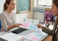 Κατατοπιστική καρτέλα διδάκτρων για φροντιστήρια, με ζωντανά χρώματα και καθαρές γραμμές, έτοιμη για προσαρμογές.