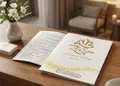 Κατάλογος café με εκλεπτυσμένο σχέδιο, ζωντανά χρώματα και καλαίσθητα γραφικά για την προβολή πιάτων και ποτών.