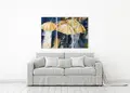 Πίνακας σε καμβά για σαλόνι, αφηρημένο στυλ, με έντονα χρώματα και μοντέρνα διακόσμηση.