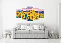 Πίνακας σε καμβά για μοντέρνο χώρο, με αφηρημένο θέμα σε Pop Art στυλ.