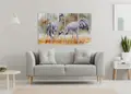 Πίνακας σε καμβά για το καθιστικό, μοντέρνου στυλ, με αφηρημένα σχέδια και ζωντανά χρώματα.