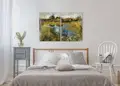 Πίνακας σε καμβά, τοπίο φύσης, μοντέρνο στυλ διακόσμησης, ιδανικός για φυσικούς χώρους.