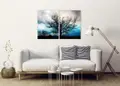 Πίνακας σε καμβά για χώρο που μπορεί να προορίζεται για σαλόνι, με τοπίο φύσης σε ρεαλιστικό και μοντέρνο στυλ.