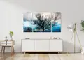 Πίνακας σε καμβά για χώρο που μπορεί να προορίζεται για σαλόνι, με τοπίο φύσης σε ρεαλιστικό και μοντέρνο στυλ.