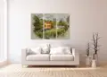 Πίνακας σε καμβά για το χώρο που μπορεί να προορίζεται, με τοπίο φυσικής ομορφιάς, σε αφηρημένο στυλ και μοντέρνα διακόσμηση.