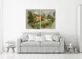 Πίνακας σε καμβά για το χώρο που μπορεί να προορίζεται, με τοπίο φυσικής ομορφιάς, σε αφηρημένο στυλ και μοντέρνα διακόσμηση.