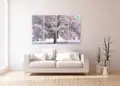 Πίνακας σε καμβά για χώρο που μπορεί να προορίζεται για σαλόνι, με τοπίο φυσικής ομορφιάς, αφηρημένο στυλ και μοντέρνα διακόσμηση.