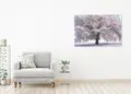 Πίνακας σε καμβά για χώρο που μπορεί να προορίζεται για σαλόνι, με τοπίο φυσικής ομορφιάς, αφηρημένο στυλ και μοντέρνα διακόσμηση.