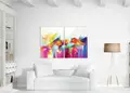 Πίνακας σε καμβά για μοντέρνο χώρο, με αφηρημένα σχέδια σε έντονα χρώματα, ιδανικός για διακόσμηση.