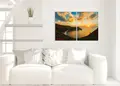 Πίνακας σε καμβά για σαλόνι με φυσικό τοπίο, αφηρημένο στυλ, ιδανικός για μοντέρνα διακόσμηση.
