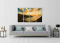 Πίνακας σε καμβά για σαλόνι με φυσικό τοπίο, αφηρημένο στυλ, ιδανικός για μοντέρνα διακόσμηση.