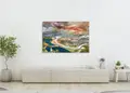 Πίνακας σε καμβά τοπίου, μοντέρνος στυλ, ιδανικός για χώρους που μπορεί να προορίζονται για σαλόνι.