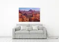 Πίνακας σε καμβά για χώρο που μπορεί να προορίζεται για σαλόνι, τοπίο με φυσικά στοιχεία, σε αφηρημένο και μοντέρνο στυλ.