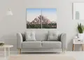 Πίνακας σε καμβά για χώρο που μπορεί να προορίζεται για σαλόνι, τοπίο, με ρεαλιστικό στυλ και μοντέρνα διακόσμηση.