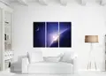 Πίνακας σε καμβά για το γραφείο, με θέμα διάστημα, αφηρημένο στυλ, μοντέρνα διακόσμηση.