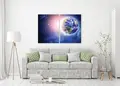 Πίνακας σε καμβά για χώρο που μπορεί να προορίζεται για γραφείο, με θέμα το διάστημα, σε αφηρημένο και μοντέρνο στυλ διακόσμησης.