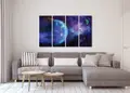 Πίνακας σε καμβά για γραφείο, με θέμα το διάστημα, αφηρημένο στυλ, μοντέρνα διακόσμηση.