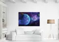 Πίνακας σε καμβά για γραφείο, με θέμα το διάστημα, αφηρημένο στυλ, μοντέρνα διακόσμηση.