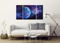 Πίνακας σε καμβά για γραφείο, με θέμα το διάστημα, αφηρημένο στυλ, μοντέρνα διακόσμηση.
