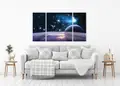 Πίνακας σε καμβά για δωμάτιο, με θέμα το διάστημα, στυλ αφηρημένο, μοντέρνα διακόσμηση.