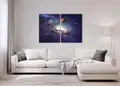 Πίνακας σε καμβά για χώρος που μπορεί να προορίζεται για το γραφείο, με θέμα το διάστημα, αφηρημένο στυλ, μοντέρνα διακόσμηση.
