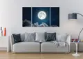 Πίνακας σε καμβά για χώρο που μπορεί να προορίζεται για διακόσμηση, με θέμα το διάστημα, σε αφηρημένο στυλ και μοντέρνα διακόσμηση.