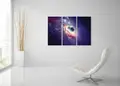Πίνακας σε καμβά για χώρο που μπορεί να προορίζεται για ιδιωτικό γραφείο, με θέμα το διάστημα, σε αφηρημένο στυλ, μοντέρνα διακόσμηση.
