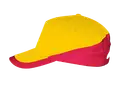 Δίχρωμο πεντάφυλλο καπέλο από 100% βαμβάκι με κυρτό γείσο και κεντημένες οπές εξαερισμού. Ιδανικό για επαγγελματίες με δυνατότητα εκτύπωσης λογοτύπου.