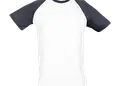 Δίχρωμο ανδρικό T-shirt από 100% βαμβάκι, με κοντά ρεγκλάν μανίκια. Ιδανικό για επαγγελματική χρήση, διαθέτει δυνατότητα εκτύπωσης λογοτύπου ή μηνύματος.