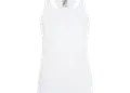 Γυναικείο αμάνικο μπλουζάκι από 100% βαμβάκι, με σκαφτή πλάτη και ρέλι. Ιδανικό για επαγγελματική χρήση, διαθέτει δυνατότητα εκτύπωσης λογοτύπου.