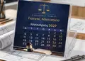 Ακρυλικό επιτραπέζιο ημερολόγιο με επαγγελματικό σχέδιο και έτος 2027