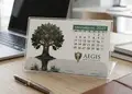 Επιτραπέζιο ημερολόγιο από ακρυλικό με διαφανή θήκη και επαγγελματικό σχέδιο